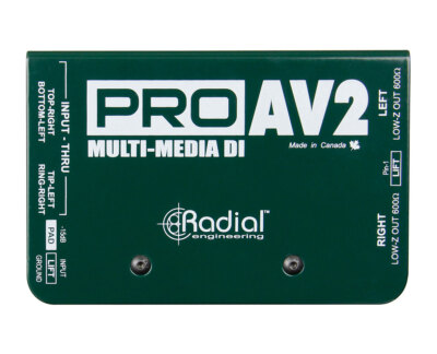 Radial ProAV2 Pro AV2 Multimedia Stereo DI Direct Box PROAUDIOSTAR