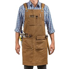 Men's Apron Thick Canvas Apron Carpenter Electrician Garden Work Dress Apron