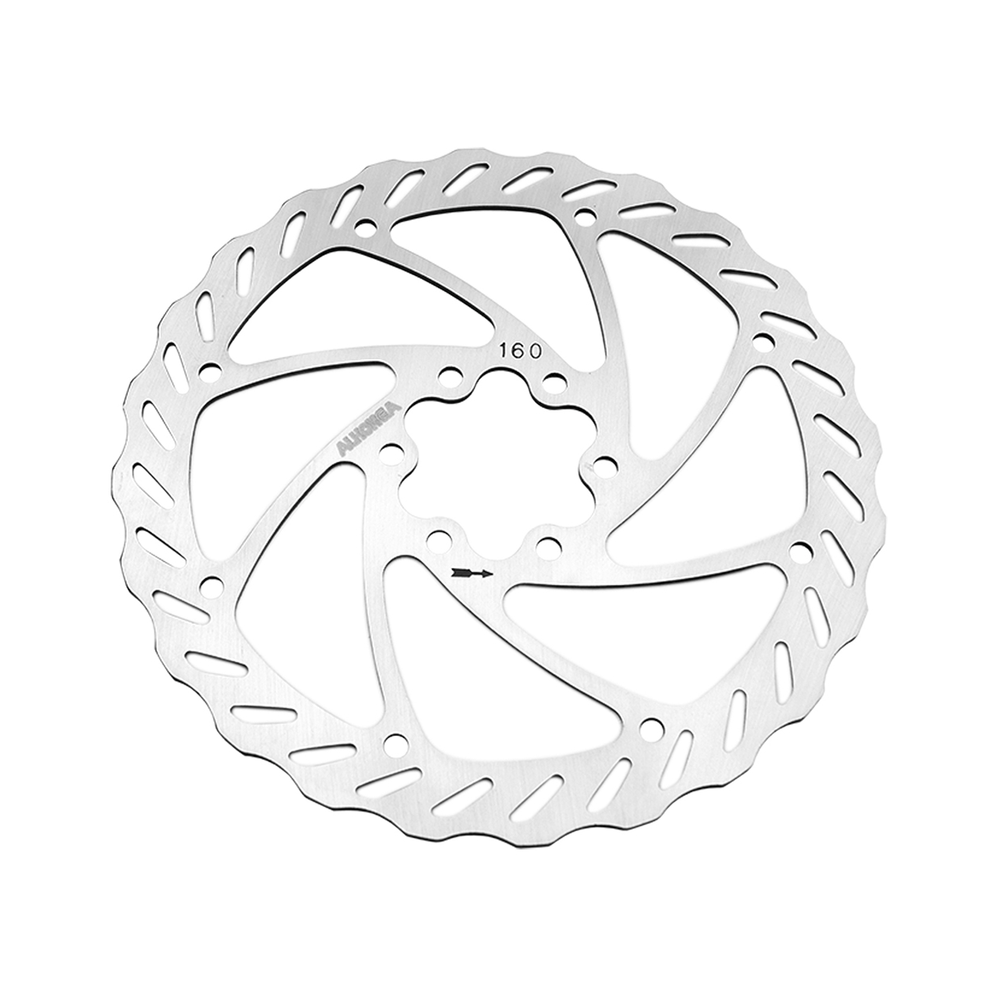 Bicycle brake disc ALHONGA corrugated Ø160 mm IS 6 screws