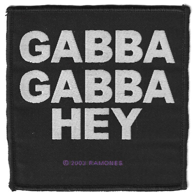 Ramones - Gabba Gabba Hey  gewebter Aufnäher woven Patch NEU & OFFICIAL!