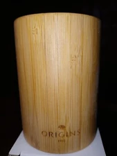 ORIGINS SOLID NATURAL BAMBOO WOODEN COLD CUP 3.5" HOLDS 7 oz. LIQUID NEW IN BOX