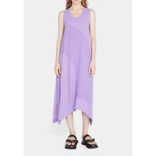 Issey Miyake Float Chevron Pleat Shift Dress In Purple size 2 Retail for $1310