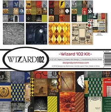 Reminisce  Wizard 102 Scrapbook Collection Kit, 12-x-12-Inch, Multi Color Palett