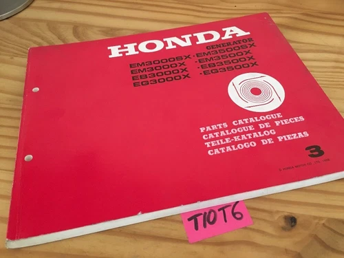 Honda Generator Parts List EM EB EG 3000 3500 X SX Spare Parts Catalogue