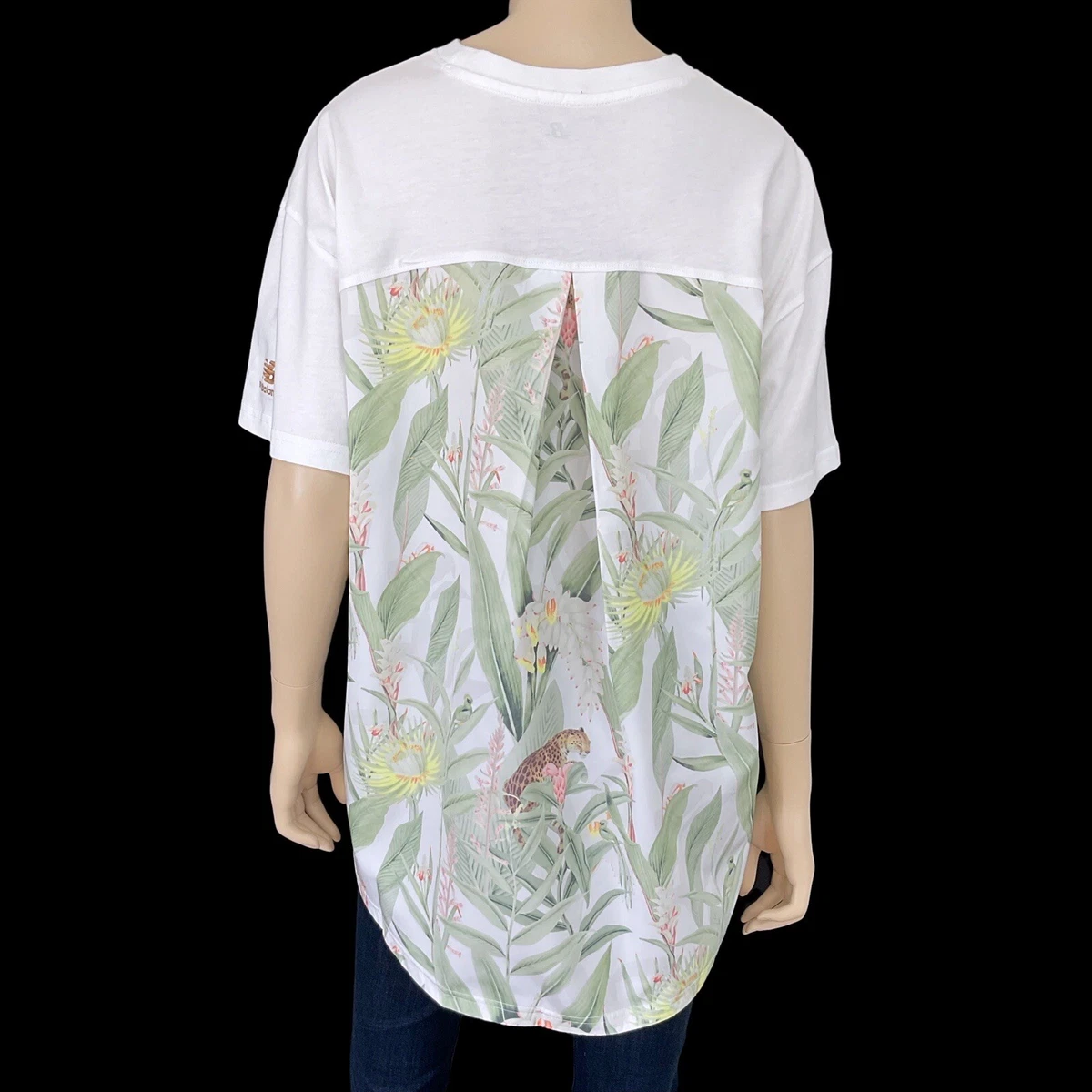 New balance white shirt cheap