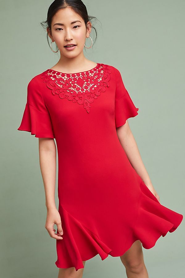 shoshanna red dress Marta Dress