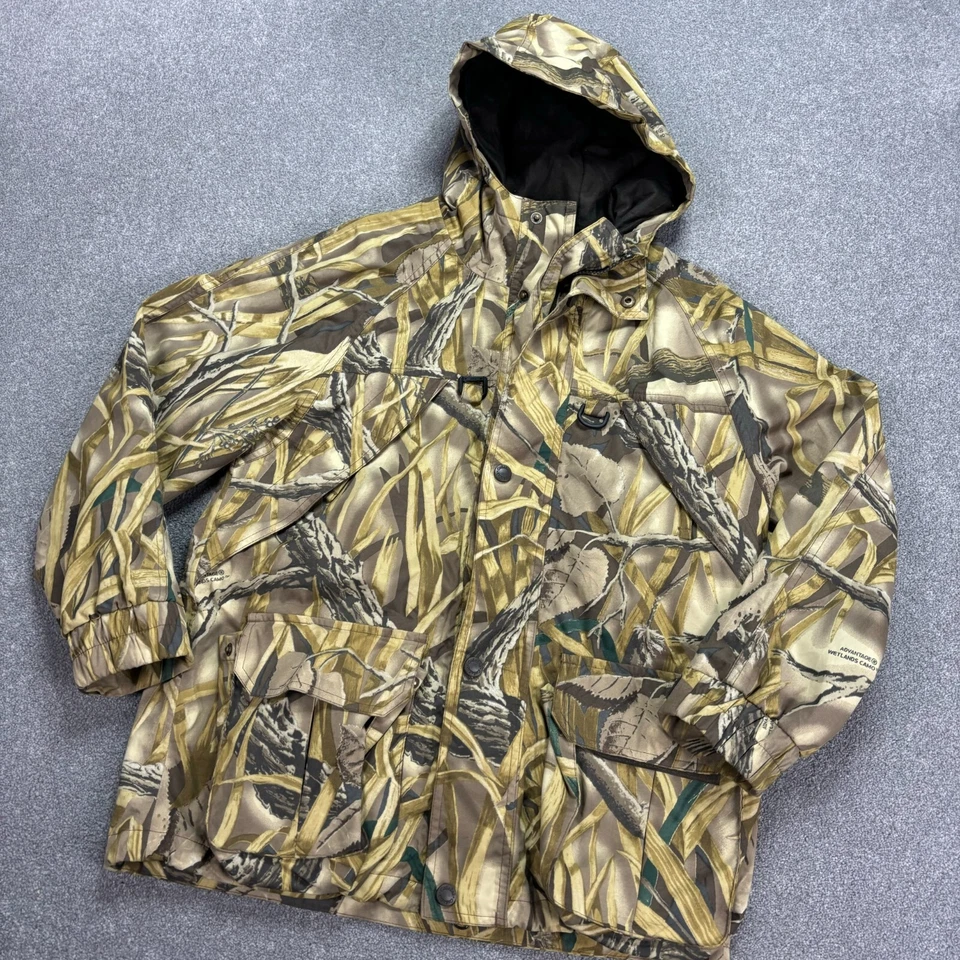 Chaqueta Realtree Mujer Mediana Marrón Ropa de Trabajo Caza Camuflaje Capucha Aislada Dama Foto 2 de 4