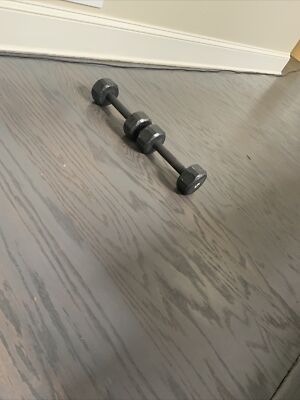 SPRI Ignite 5lbs Hexagonal Rubber Dumbbells
