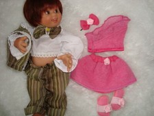 2 x gnome clothes, trousers, blouse, shoes, hair. for Rosemarie Müller-Imperial-New