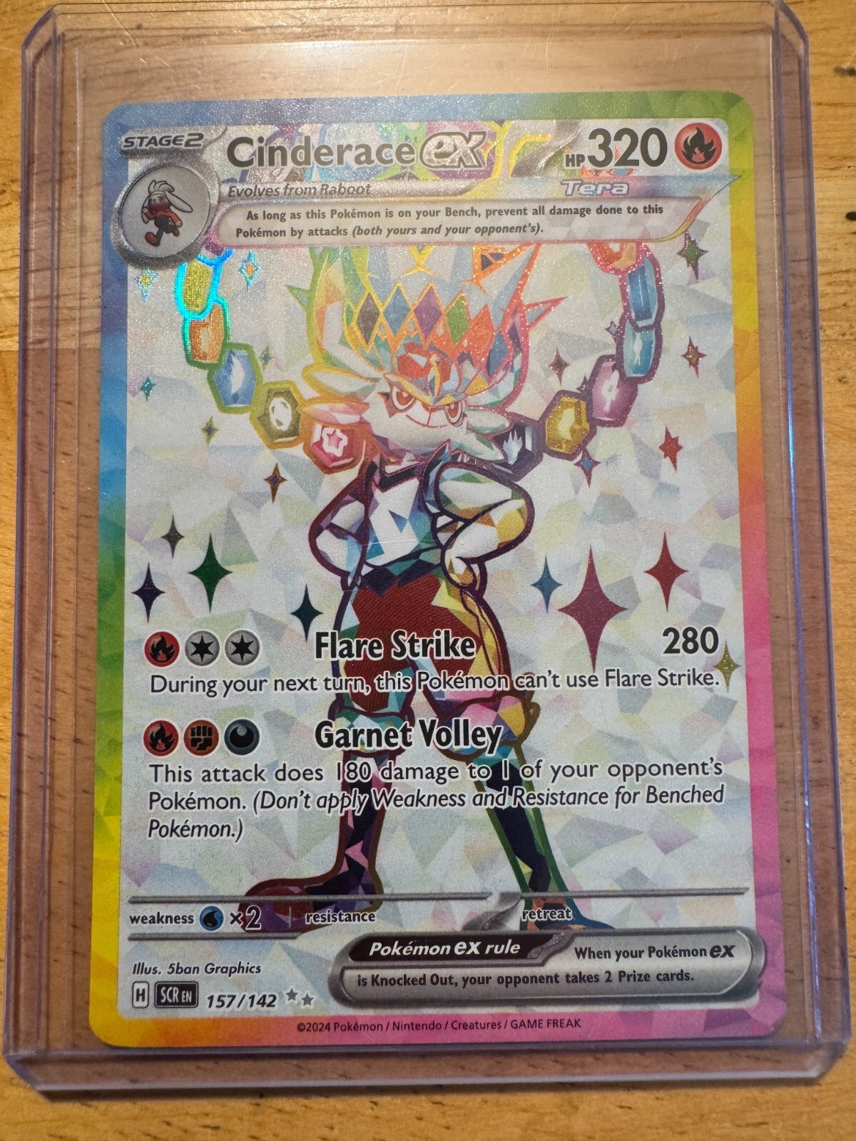 Cinderace ex 157/142 Sv07: Stellar Crown Holo Near Mint!!