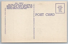 c1940s Siesta Lon Megargee Art Tucson Arizona Cowboy Horse Postcard