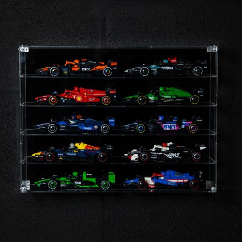 Premium Acrylic Display Case for LEGO F1 Speed Champions (10 cars) - 第 6/6 張圖片