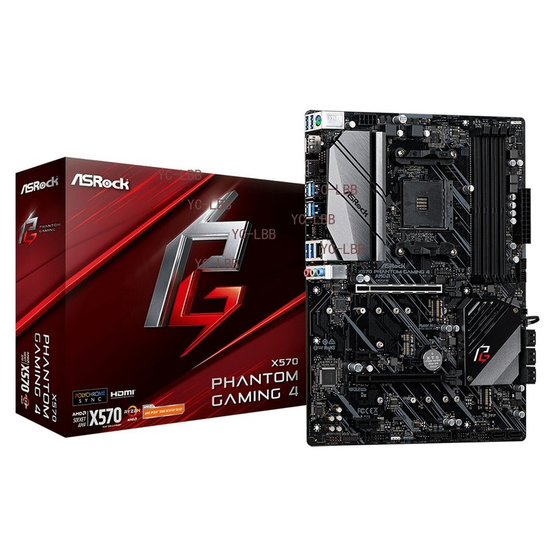 ASRock AMD X570 Motherboard ATX X570 Phantom Gaming 4 AM4 DDR4 SATA3 HDMI DP NEW