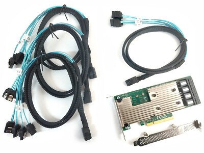 Broadcom LSI 9305-16i SATA / SAS HBA Controller 12Gb PCIe x8 IT-Mode + 4 Kabel