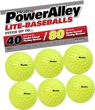 Heater [6 Pack] Sports PowerAlley 80 MPH Lite Balls & Trend Sports Sandlot 40MPH