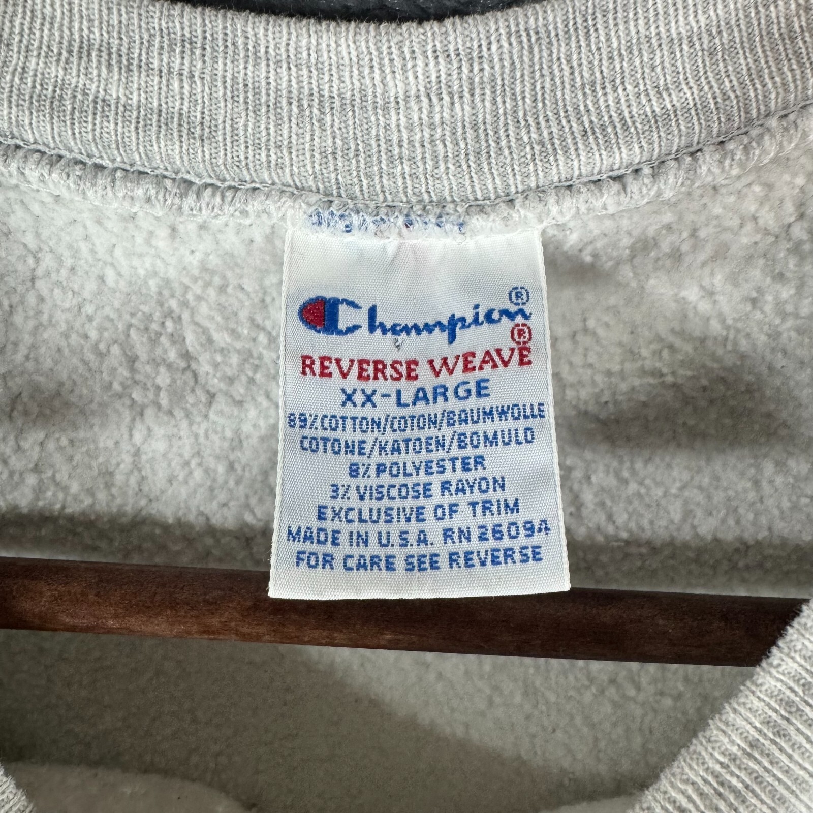 Vintage 90's Champion Reverse Weave Sweatshirt Gray Men’s Size 2XL