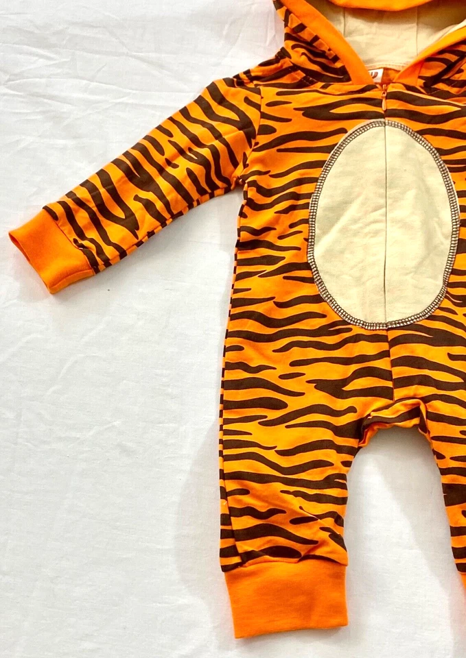 toddler tiger costume size 2-5 month multicolor zipper hoodie long sleeve cotton - Image 3 of 4