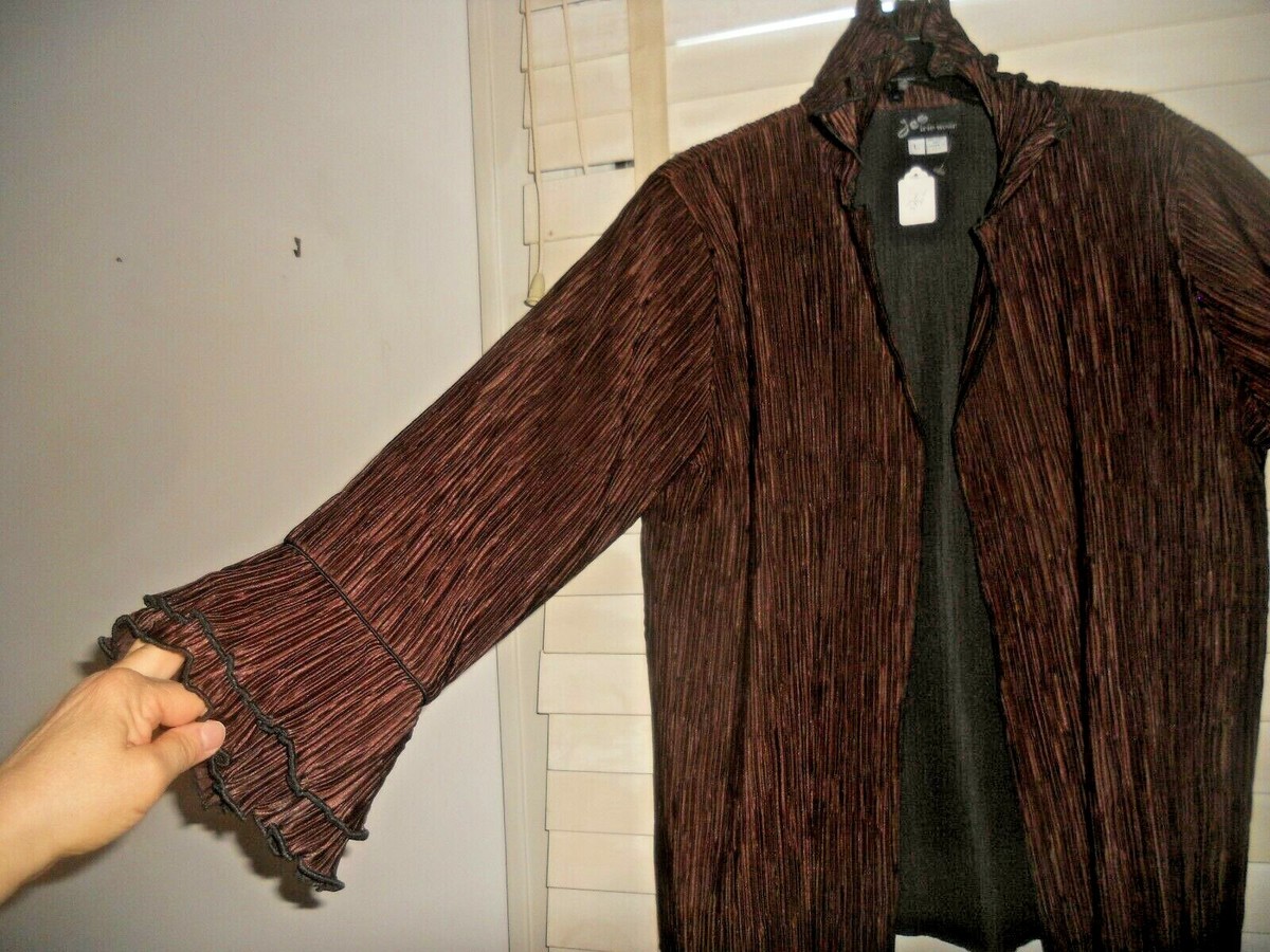 NWT Jes Irie Wear ~ Art to Wear ~ Unique Bl&Br Pleat 