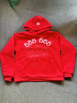 Sp5der Worldwide Red Angel Number 555 Hoodie Red Sz Small | eBay