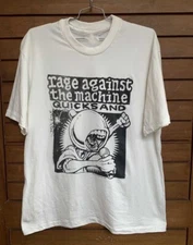 VTG Rage Against The Machine 90s Short Sleeve White S-5XL Shirt