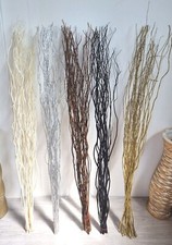 Twisted Willow Twig Branches Bunch Tall Floor Vase 115cm Brown Black Silver Gold