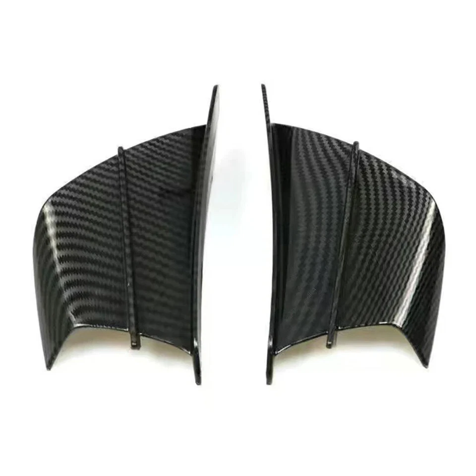 2pcs Motorcycle Accessories Black Winglet Side Spoiler Air Deflector Wing ABS - Image 3 of 4