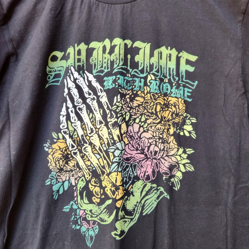 Sublime with Rome T Shirt Mens SKELETON PRAYER Music Rock Band Long