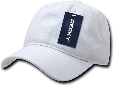 Decky Men's Cap Cap Headwear Two Pad Polo Cap, White, One Size