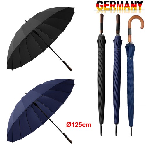 Groß Sturmfest Regenschirm XX LRegenschirm,Stockschirm mit Langen /Geboge Griff
