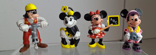 Vintage 1986 Walt Disney Bully Minnie Mouse Goofy Black Yellow Pink PVC Figures