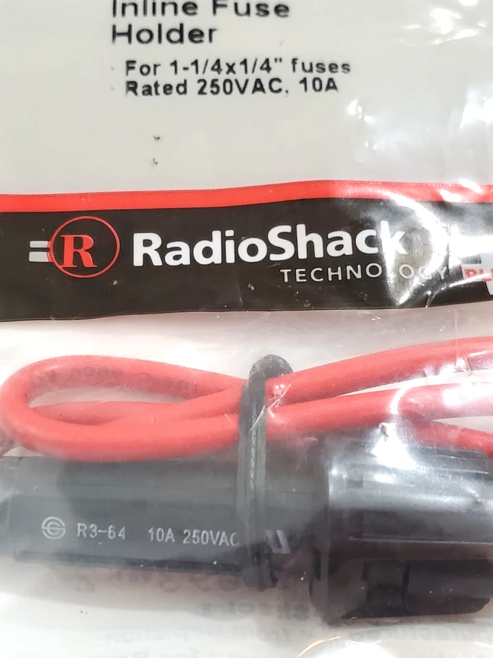 Lot of 2 Radio Shack Automotive Inline Fuse Holders For 1/4" x 1-1/4" Fuses 10A - Image 4 of 4