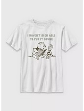 Disney Winnie The Pooh Reading Pooh Piglet Youth T-Shirt White
