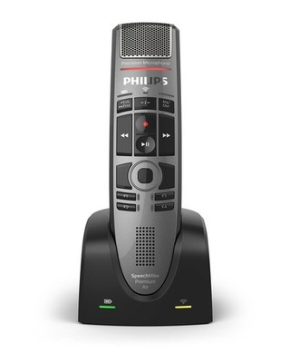 Philips SMP4000 SpeechMike Air Wireless Dictation Microphone with Push Button