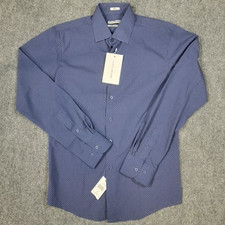 Lucky Brand Mens Blue Long Sleeve Dress Shirt SIZE S Slim Fit NWT.