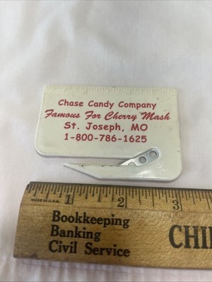 Chase Candy Company Cherry Mash Advertiser letter opener ruler FREE SHIPPING