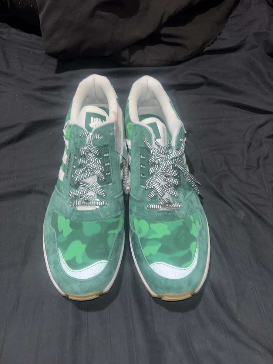 BAPE☆MAN Adidas ZX 8000 x BAPE x Undefeated Green Camo 2020, US Men Size