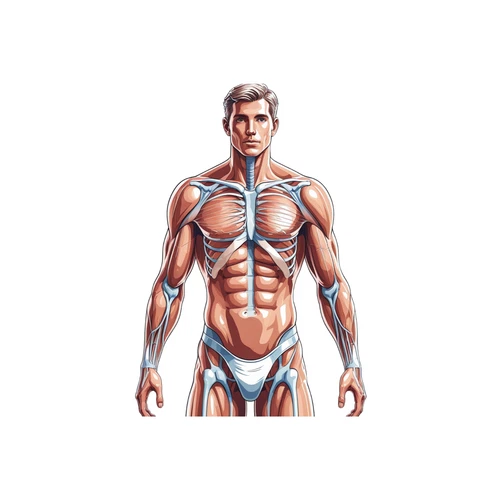 Human Anatomy Body Muscular Organs Skin Self Adhesive Sticker