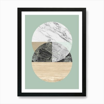 Collage geometrische Texturen 4 Kunst Pr gerahmtes Wandbild Poster Leinwanddruck Bild