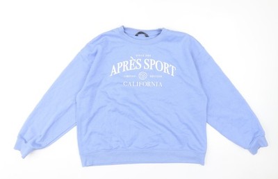 Dunnes Stores Damen Pullover Sweatshirt blau Rundhals Medium