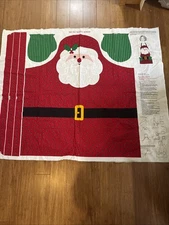 Cranston VIP Fabric Ho Ho Ho Santa Apron Christmas Cut & Sew Panel 44" x 35"