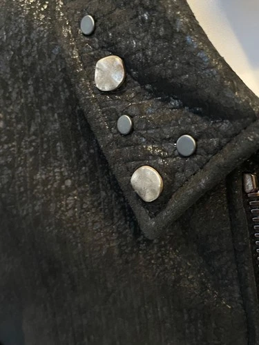 John Varvatos Studded Lambskin Jacket-Black Size 52 NWT RARE image 5