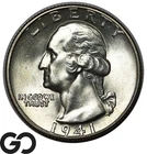 1941 Washington Quarter, Gorgeous Superb Gem BU++