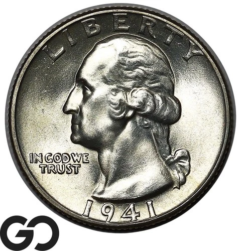 1941 Washington Quarter, Gorgeous Superb Gem BU++