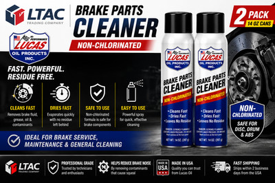 LUCAS OIL Brake Cleaner 2 Pack 14oz Non Chlorinated LUC10906 Fast Dry