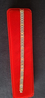 18 Karat Gelb/weißgold Armband Uhr Style 19 cm 12.490g aus Emirate Neu!