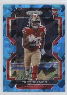 2021 Panini Prizm Rookie Blue Ice Prizm 76/99 Trey Sermon #354 Rookie RC 7ut
