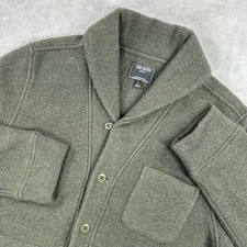 Todd Snyder Sweater Mens Large Green Shawl Collar 100% Virgin Wool Cardigan