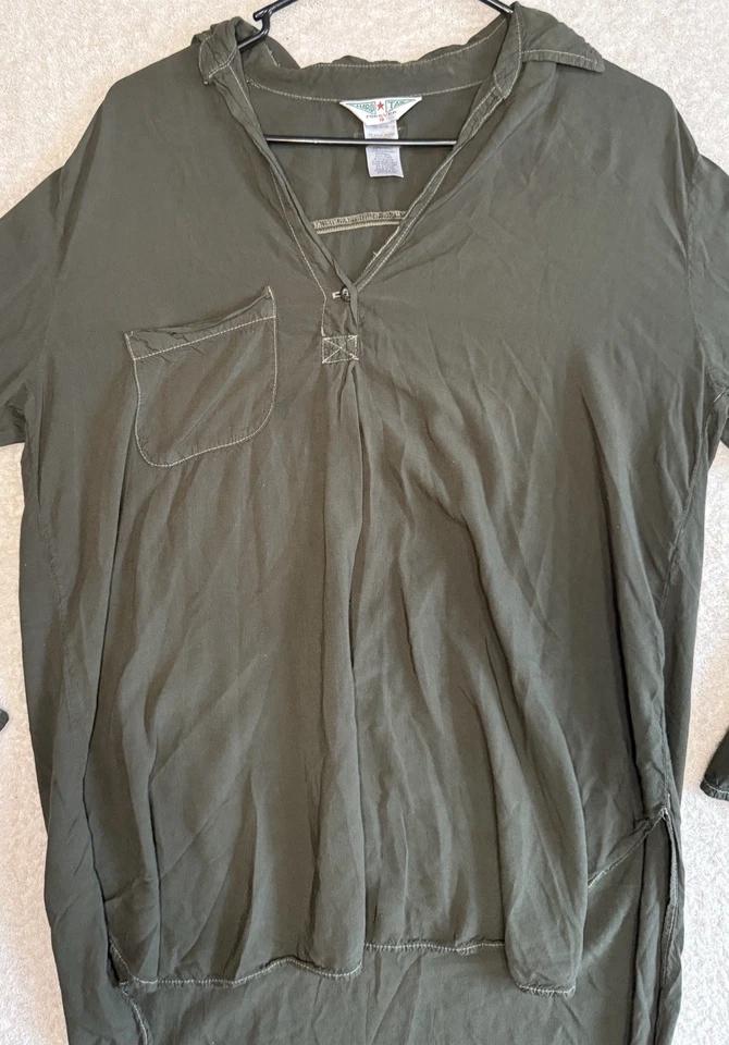 Hard Tail Forever Women's Dark Green Blouse. Size Small - Image 3 of 4