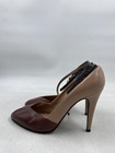 Valentino Garavani Burgundy Beige Two Tone Leather Pump W 5.5 — photo 1