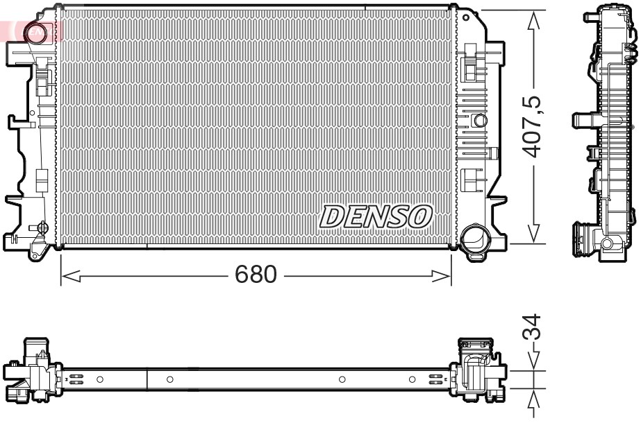 DENSO DRM17117 Radiator, engine cooling for MERCEDES-BENZ - Image 5